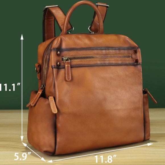 Leather Convertable Backpack - Picture 3 of 5